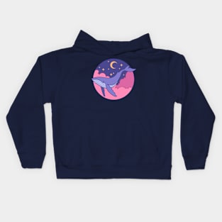 Whale in the sky Kids Hoodie